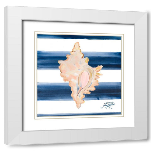 Nautical Shell II White Modern Wood Framed Art Print with Double Matting by DeRice, Julie