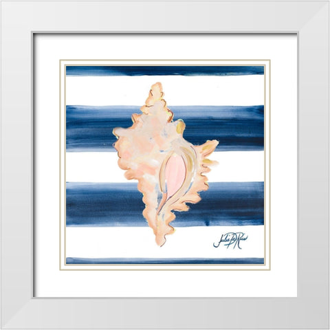 Nautical Shell II White Modern Wood Framed Art Print with Double Matting by DeRice, Julie
