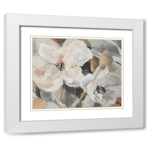 Endless Neutral Blossom I White Modern Wood Framed Art Print with Double Matting by Loreth, Lanie