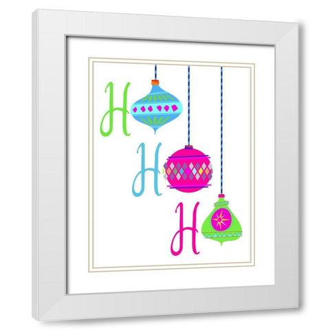Bright Holidays White Modern Wood Framed Art Print with Double Matting by SD Graphics Studio