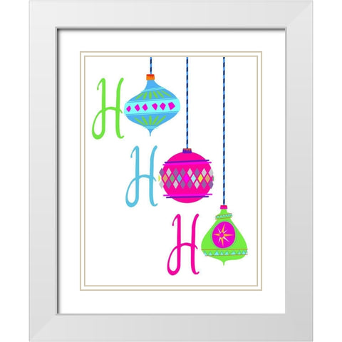 Bright Holidays White Modern Wood Framed Art Print with Double Matting by SD Graphics Studio