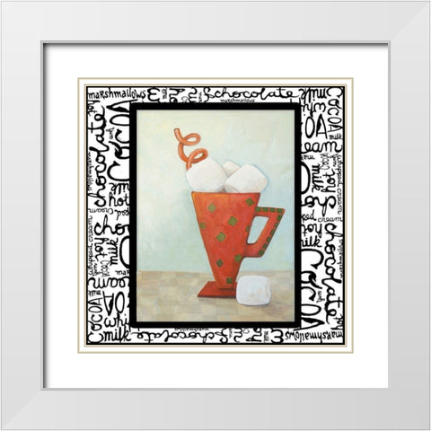 Tis the Season for Cocoa III White Modern Wood Framed Art Print with Double Matting by Diannart
