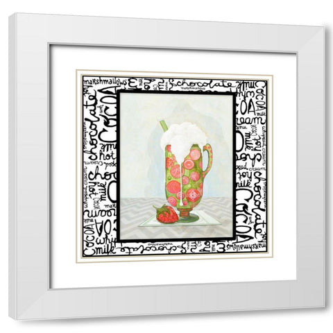 Tis the Season for Cocoa IV White Modern Wood Framed Art Print with Double Matting by Diannart