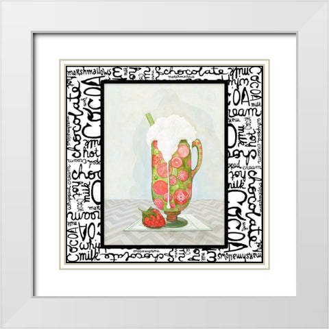 Tis the Season for Cocoa IV White Modern Wood Framed Art Print with Double Matting by Diannart