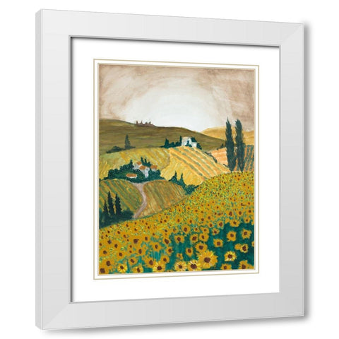 Tuscany White Modern Wood Framed Art Print with Double Matting by Bucheli, Amaya
