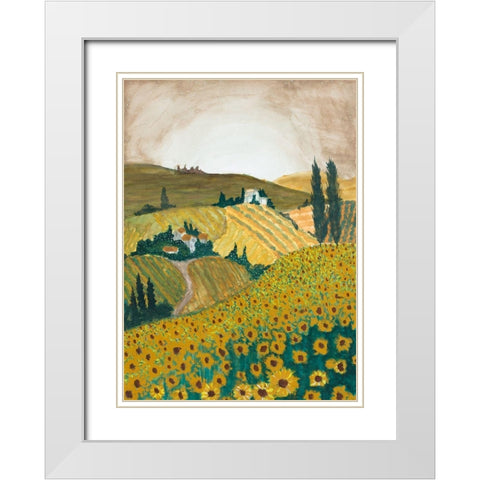Tuscany White Modern Wood Framed Art Print with Double Matting by Bucheli, Amaya