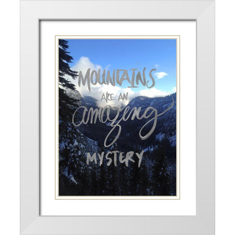 Amazing Mystery White Modern Wood Framed Art Print with Double Matting by Wilson, Kali