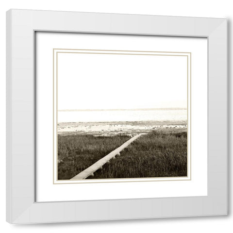 Serene View White Modern Wood Framed Art Print with Double Matting by Wilson, Kali