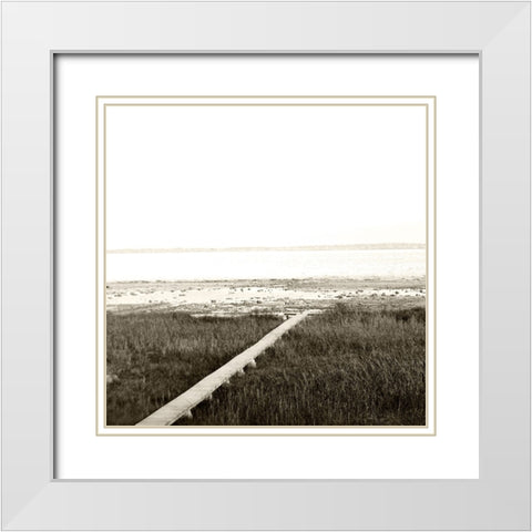 Serene View White Modern Wood Framed Art Print with Double Matting by Wilson, Kali