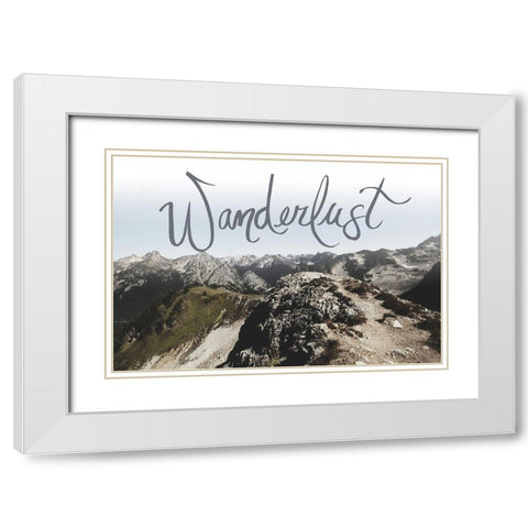 Wanderlust White Modern Wood Framed Art Print with Double Matting by Wilson, Kali
