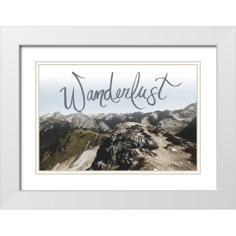 Wanderlust White Modern Wood Framed Art Print with Double Matting by Wilson, Kali