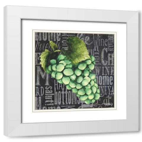 Wine Grapes II White Modern Wood Framed Art Print with Double Matting by Baker, Mary Beth
