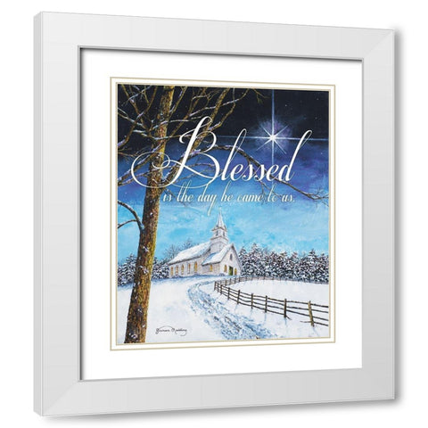 Blessed Church White Modern Wood Framed Art Print with Double Matting by Redding, James
