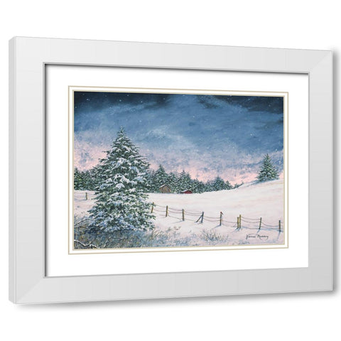 Winter Mornings White Modern Wood Framed Art Print with Double Matting by Redding, James
