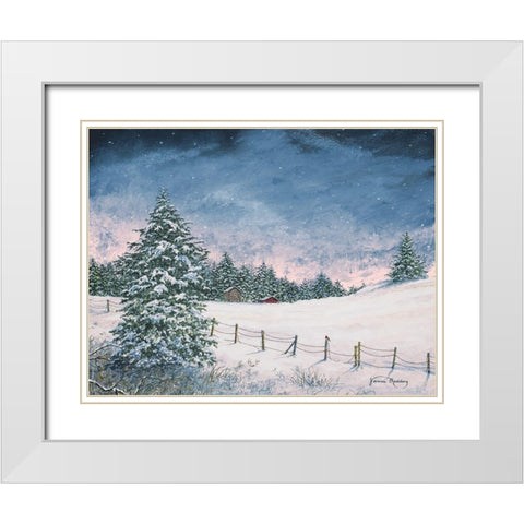 Winter Mornings White Modern Wood Framed Art Print with Double Matting by Redding, James