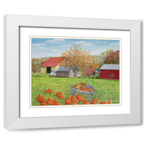 Autumns Colors White Modern Wood Framed Art Print with Double Matting by Redding, James