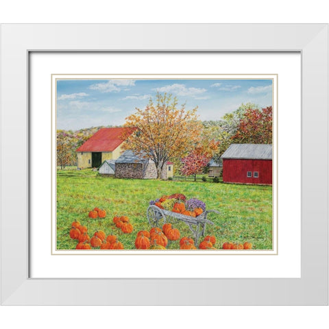Autumns Colors White Modern Wood Framed Art Print with Double Matting by Redding, James