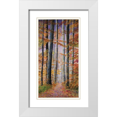 Watercolor Sky White Modern Wood Framed Art Print with Double Matting by Redding, James