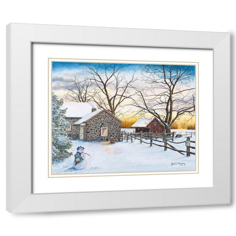 Mr.Twiggs White Modern Wood Framed Art Print with Double Matting by Redding, James