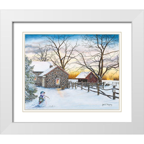 Mr.Twiggs White Modern Wood Framed Art Print with Double Matting by Redding, James