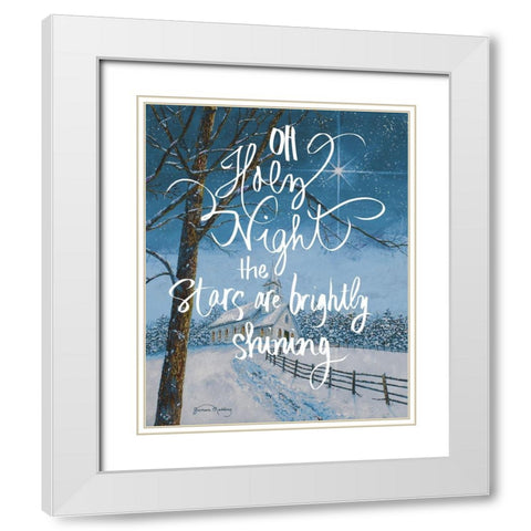 Oh Holy Night White Modern Wood Framed Art Print with Double Matting by Redding, James