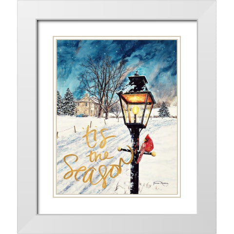 Tis the Season White Modern Wood Framed Art Print with Double Matting by Redding, James