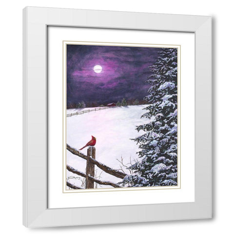 Deep Mauve Midnight White Modern Wood Framed Art Print with Double Matting by Redding, James