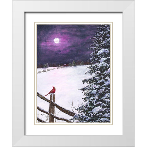 Deep Mauve Midnight White Modern Wood Framed Art Print with Double Matting by Redding, James