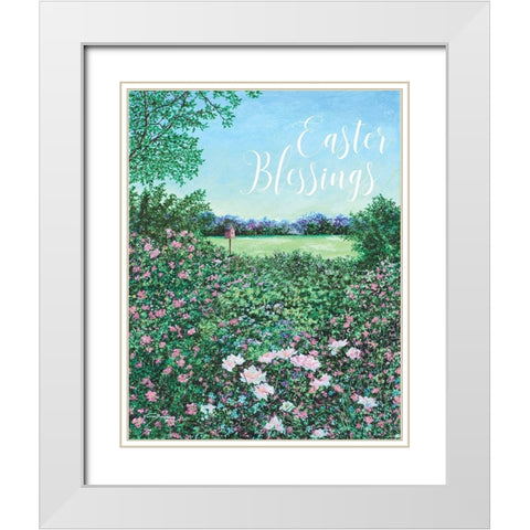 Easter Garden Blessings White Modern Wood Framed Art Print with Double Matting by Redding, James