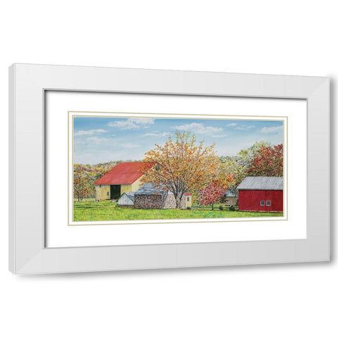 Autumns Colors Panel White Modern Wood Framed Art Print with Double Matting by Redding, James