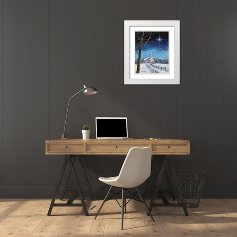 Bright Star White Modern Wood Framed Art Print with Double Matting by Redding, James