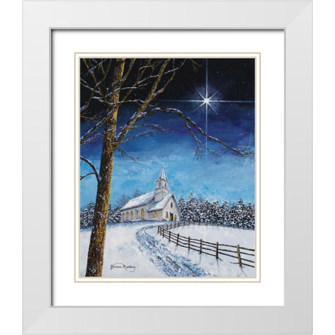 Bright Star White Modern Wood Framed Art Print with Double Matting by Redding, James