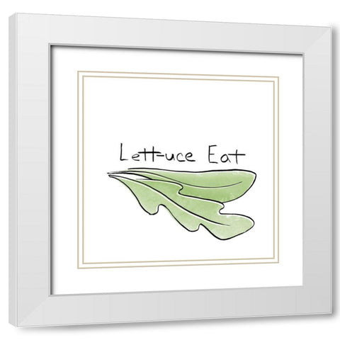 Food is Good I White Modern Wood Framed Art Print with Double Matting by Edwins, Hugo