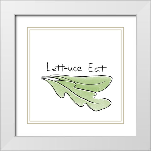 Food is Good I White Modern Wood Framed Art Print with Double Matting by Edwins, Hugo