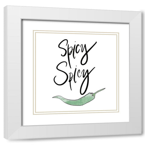 Spicy Spicy White Modern Wood Framed Art Print with Double Matting by Edwins, Hugo