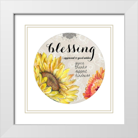 Blessed Harvest White Modern Wood Framed Art Print with Double Matting by Diannart