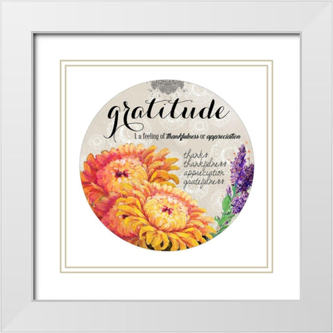 Grateful Harvest White Modern Wood Framed Art Print with Double Matting by Diannart