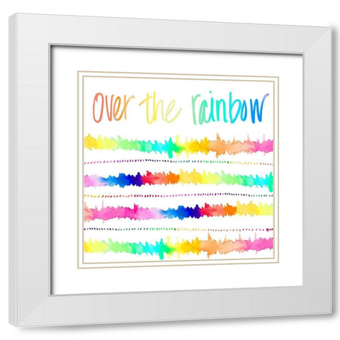 Over The Rainbow White Modern Wood Framed Art Print with Double Matting by James, Nola