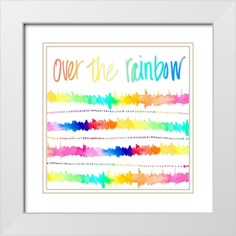 Over The Rainbow White Modern Wood Framed Art Print with Double Matting by James, Nola