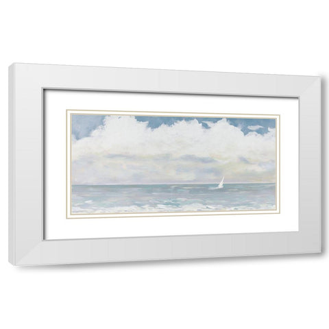 Sail Away White Modern Wood Framed Art Print with Double Matting by DeRice, Julie