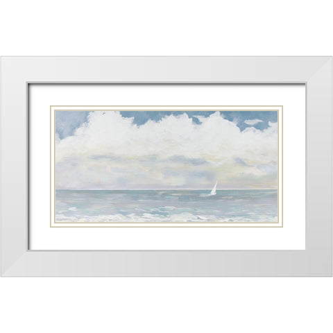 Sail Away White Modern Wood Framed Art Print with Double Matting by DeRice, Julie