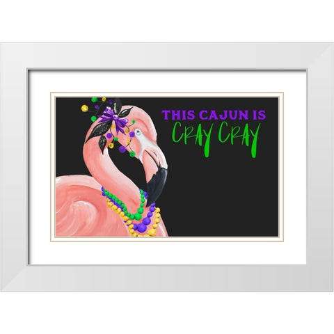 Crazy Cajun White Modern Wood Framed Art Print with Double Matting by Ritter, Gina