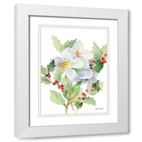 Christmas Bouquet I White Modern Wood Framed Art Print with Double Matting by Loreth, Lanie