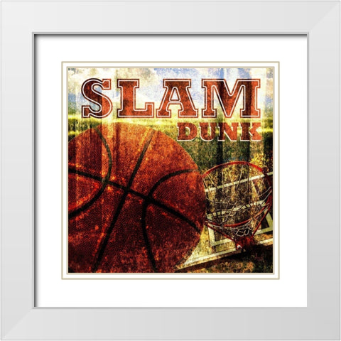 Sport Collage III White Modern Wood Framed Art Print with Double Matting by Metz, Andi