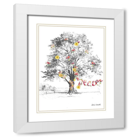 Blooming Tree White Modern Wood Framed Art Print with Double Matting by Loreth, Lanie