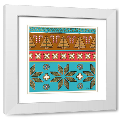 Christmas Cookie Sweater I White Modern Wood Framed Art Print with Double Matting by Edwins, Hugo
