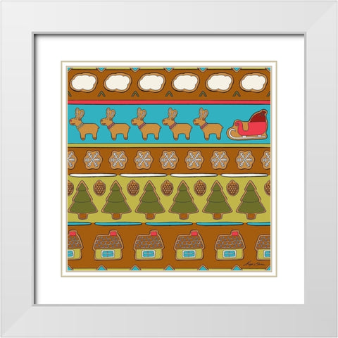 Christmas Cookie Sweater II White Modern Wood Framed Art Print with Double Matting by Edwins, Hugo