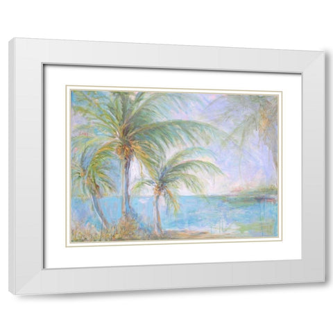 Tropical Winds White Modern Wood Framed Art Print with Double Matting by Diannart