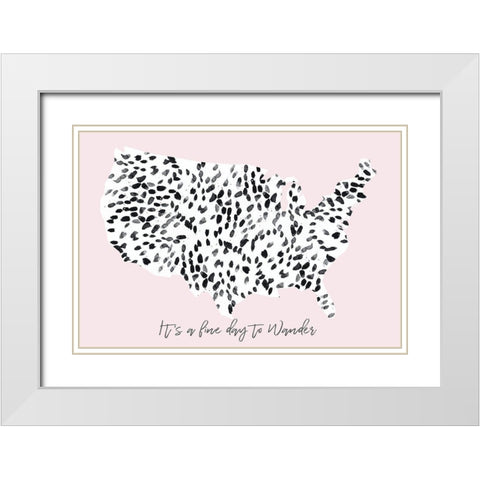 Its A Fine Day To Wander White Modern Wood Framed Art Print with Double Matting by Bryant, Susan