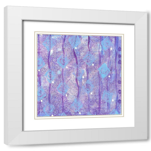 Violeta Pattern White Modern Wood Framed Art Print with Double Matting by Mosher, Deidre